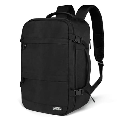 Fmeida Ryanair Underseat Bag Flight Approved Travel Backpack for Airplane, Hand Luggage Carry on Bag 20L, Fits Under Seat Cabin Bag for Men Women Business Trip, Black