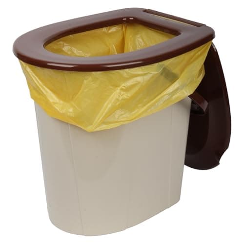 Jolie Max 24L Portable Camping Toilet – Bucket-Style Loo with Hinged Seat & Lid, Lightweight & Sturdy, 41×35 cm • Height 42.5 cm – Ideal for Tents, Vans, Festivals, Garden/Renovation Backup (Beige) — view 2