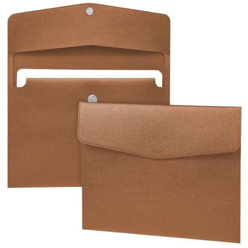 OFFCUP Leather Envelope Documents, 2pcs A4 File Folder, PU Document Bag