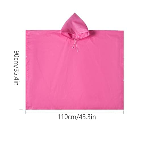flintronic Kids Waterproof Rain Poncho, Kids Portable Raincoat Rain, Reusable EVA Raincoat for Girls Boys, Lightweight Rainwear Children with Hood and Buttons, for School Outdoor Travel Hiking — view 6