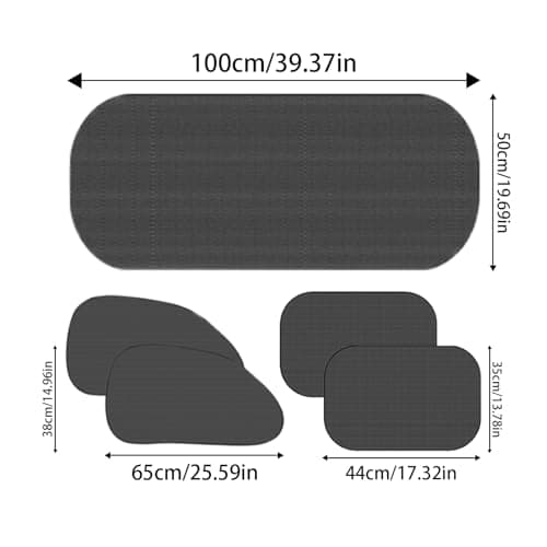 Car Window Sun Shade | Car Sun Shade | 5 Pack Suction Cup UV Protection Light Block Privacy Screen For Camping Truck Van Travel Backseat Driver Sleeping Accessories — view 5