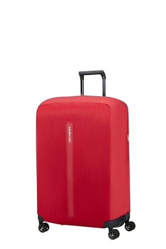 Samsonite TA Revolution - Foldable protective cover for size L suitcases, suitcase cover suitable for 75–79 cm, travel suitcase protection, with reflective detail, Red