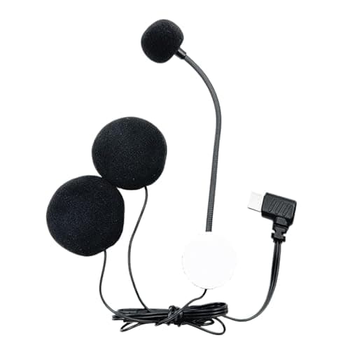 Helmet Headset - Noise Cancelling Technology Waterproof Motorcycle Microphone Wireless Communication Device | Outdoor Sports Hands-Free Earphones Type C Plug for Sports Interv