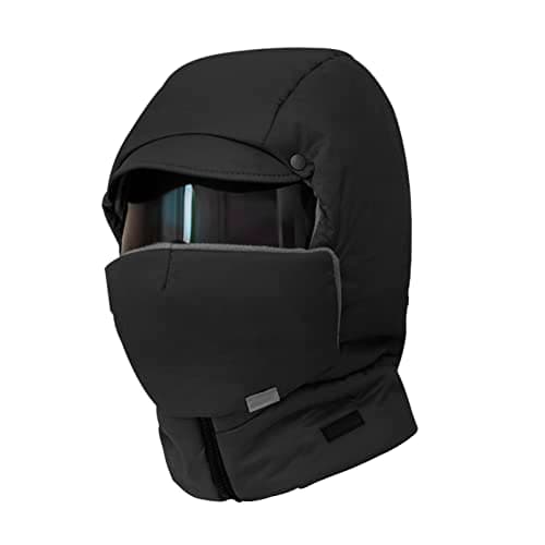 4 in 1 Waterproof Ski Cap with Detachable Mask Ear Warmer Anti-fog Goggles for Men Women Winter Warm Full Cover Balaclava Windproof Cycling Hat Trapper Winter Hat Outdoor One-piece Scarf Earflap — view 2