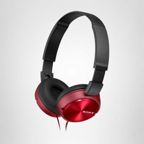Sony MDR-ZX310 On-Ear Overhead Wired Headphones, Swivel Fold, 3.5mm Headphone Jack - Metallic Red — view 5