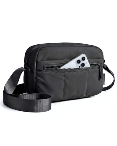 bagsmart 2 in 1 Puffy Camera Bag Small Camera Sling Bag DSLR/SLR/Mirrorless Shoulder Bag Shockproof Crossbody Photography Camera Case for Photographers