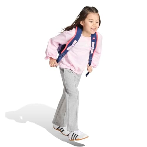 adidas Girl's Seasonals Ruffles Sweatset Little Girls Track_Suit, clear pink/white, 3-4 Years — view 6