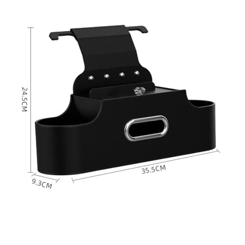 Risveglio 3-in-1 Car Backseat Organizer with Tissue Box, Cup Holder and Phone Stand, Multi-Compartment Storage for Travel Essentials — view 3