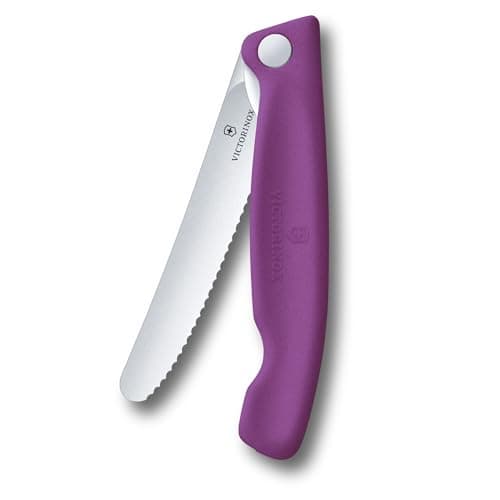 Victorinox Swiss Classic Folding Picnic Knife, 11cm Serrated Blade, Violet — view 4