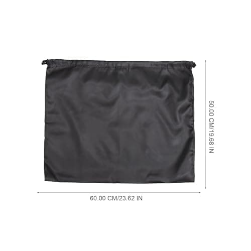 2pcs Black Silk Drawstring Storage Bags, for Clothes and Towels — view 2