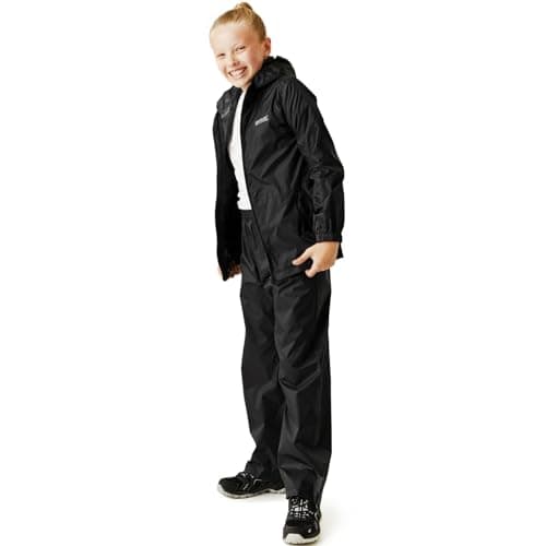 Regatta Kids Pack it III Waterproof Jacket - Black - 11-12 Yrs — view 5
