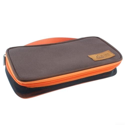Outdoor Camping Mess Kit Bag Reusable Tableware Storage Pouch for Backpacking BBQ - Cutlery Organizer with Zipper Khaki 24x12x5cm(Brown) — view 4