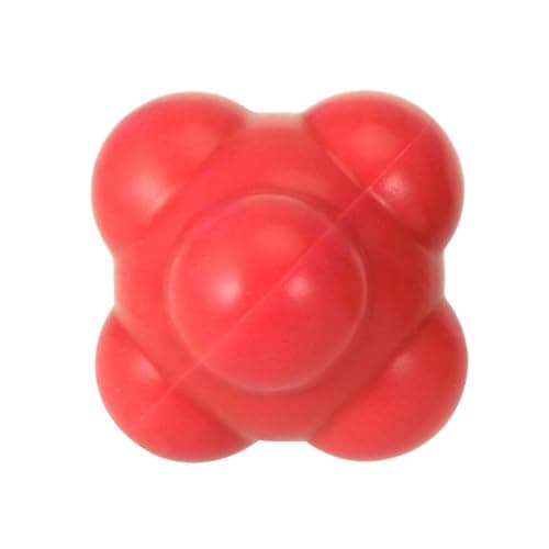 TOYANDONA Red and Hand-eye Coordination for Agility Training Six-sided Multi-sport Training Tool Reflex Ball Silicone to Reflexes and Speed for Gym and Outdoor Use