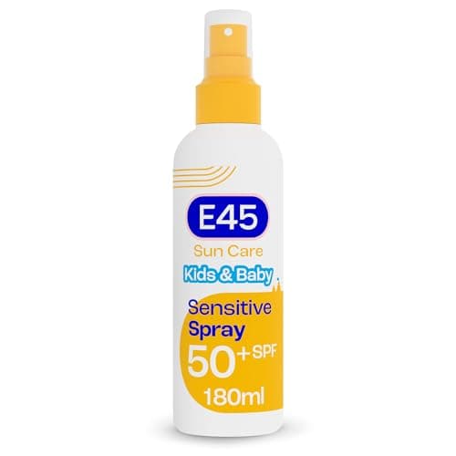 E45 SPF50+ Sensitive Sunscreen Spray Pack 2 x 180ml – Kids & Baby Spray + Sensitive Body Spray – UVA & UVB Protection for Dry, Sensitive & Eczema-Prone Skin — view 2