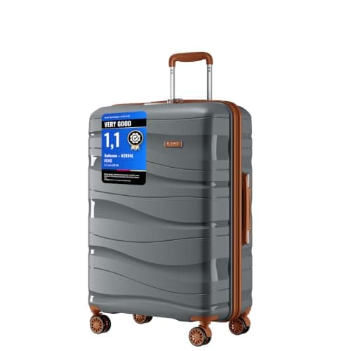 Kono Medium Suitcase 24 Inch, Durable Checked Luggage for Holiday Travel