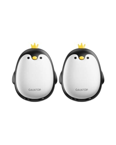 Gaiatop Magnetic Hand Warmers Rechargeable 2 Pack, Cute Penguin Design