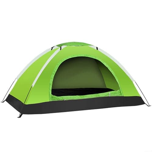 FACULX Ultralight Camping Tent For 1-2 Person, Backpacking Tent With Doors, Carry Bag, Pegs & Rain Fly For Hiking Outdoor Adventures(1 person Green)