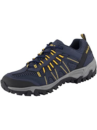 Hi-Tec Men's Jaguar Low Rise Hiking Boots, Blue (Navy/Yellow 31), 12 UK (46 EU)