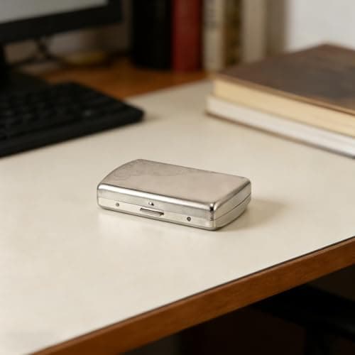 Toddmomy Retro Metal Cigarette Case for 12 Cigars, Airtight Pocket Holder — view 6