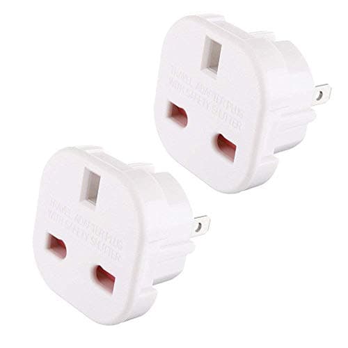 TEC UK - 2 x UK to US Travel Adaptor suitable for USA, Canada, Australia, Mexico, Thailand (Bulk Packaging)