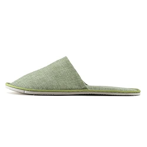 LinRim Disposable Slippers Guest Slippers - Terry Slippers for Travel, Spa, Sauna and Home - Non-Slip Sole - One Size Open Hotel Slippers for Spa, Party, Guest, Hotel and Travel, 05 Green, One Size — view 5