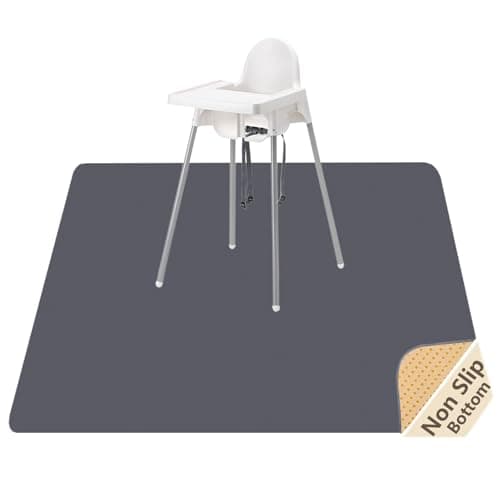 Splash Mat for Under High Chair, Waterproof Washable Highchair Splat Mat
