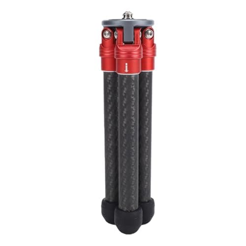 Sorandy Tabletop Tripod, Lightweight Carbon Fiber Ergonomic Retracted Rubber Pad, Small Desktop Tripod Handle with Versatile Expansion Options, for Mobile Phone Camera Projector