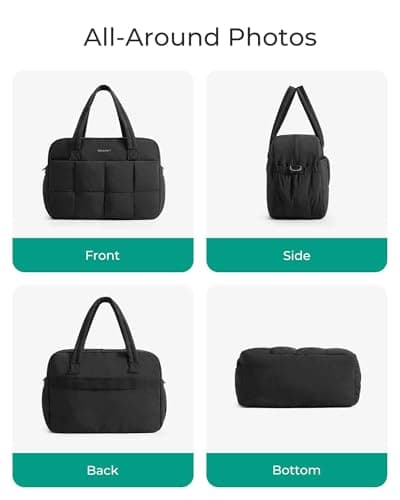 BAGSMART Travel Bag for Overnight Weekend, 24L Gym Sports Bag with Wet Pocket, Cabin Bag for Easyjet Underseat, Puffy Carry On Hand Luggage for Women, with Laptop Compartment — view 4