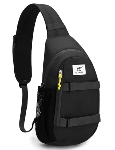 SKYSPER Sling Bag Anti-Theft RFID Crossbody Bag Travel Cross Body Backpack Shoulder Hiking Sling Daypack(Black)
