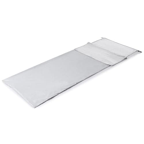 Sleeping Bag, Camping Sleeping Bag Sleeping Bags For Adults Camping Sleeping Bag Lightweight Sleeping Bag For Warm Camping Hiking Outdoor Travel with Compression Bags (Silver)