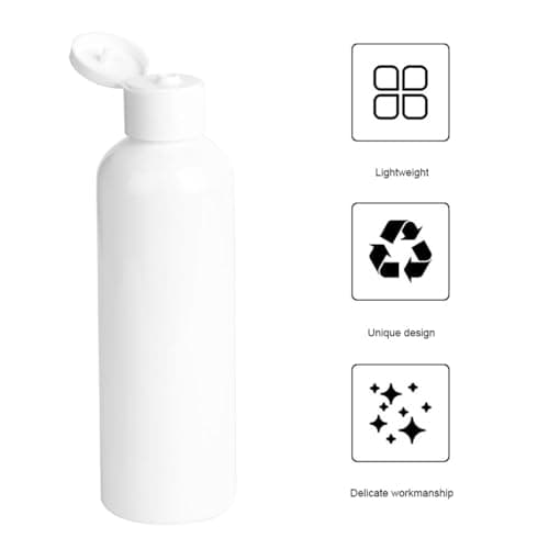Abaodam 5 Pack White Cosmetic Refill Bottles 200ml Plastic — view 6