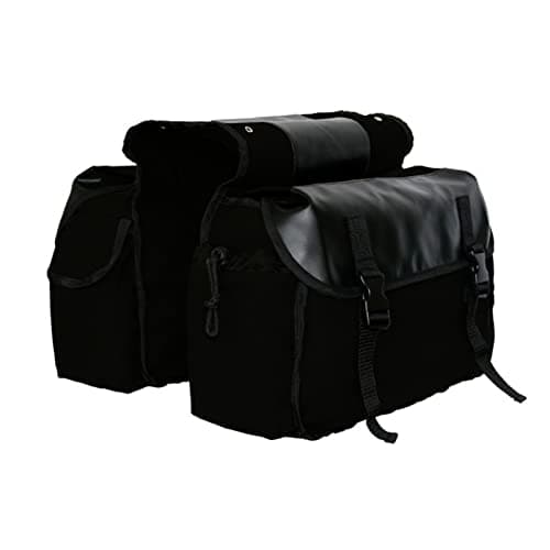 Dabey Motorcycle Saddle Bag,Motorbike Large Capacity Saddle Bag Motorcycle Riding Travel Canvas Waterproof Panniers Box Side Tools Bag Pouch for Motorbike, Black — view 6
