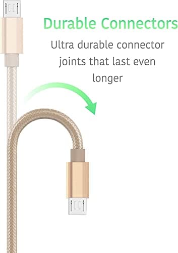 KP TECHNOLOGY [3.3ft/1m Charger Cable for Huawei P Smart 2020 / P Smart 2019 / Huawei Y7 / Y7p / Y6 / Y6p / Y6s / Y5 / Y5p / Y5 Prime / Y9 / Y8s / Y3 / Enjoy 9s / Honor 7S / 8S Micro USB (GOLD) — view 3