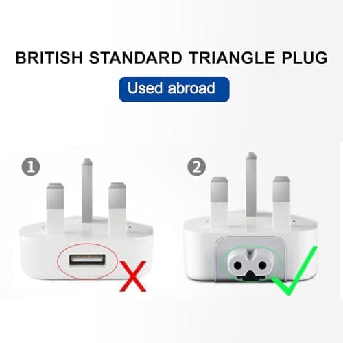 UK 3-Pin AC Power Adapter Wall Plug — view 5