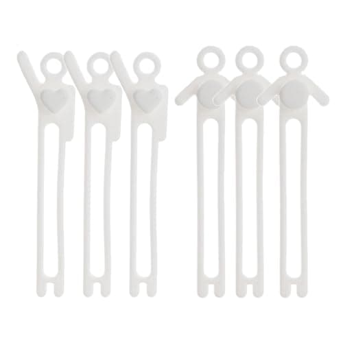 Silicone Cable Ties, 6 Pack Charging Cord Straps, Non Slip Headphone Wire Bundling Organizer, Functional Tool for Travel, Home, Office, Daily Use
