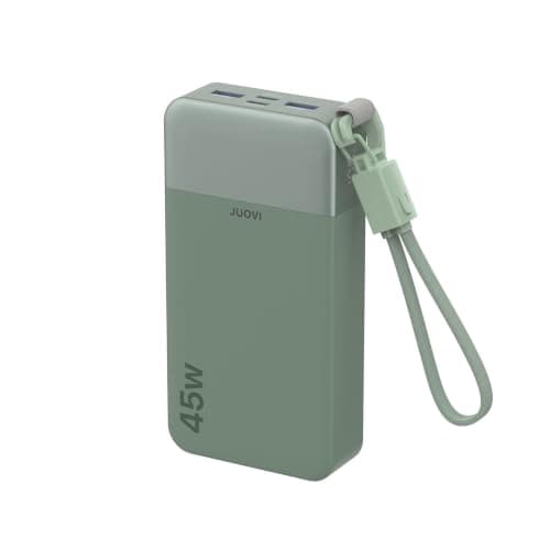 JUOVI Power Bank 45W 20000mAh Portable Charger with Detachable Cable