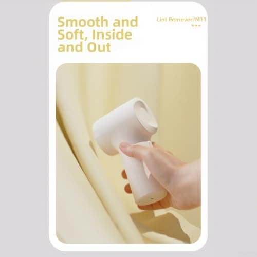 Household Fabric Shaver for Clothes, Compact Electric Lint Remover with One-Click Start, Advanced Protection Mesh Hairball Trimmer for Travel, White(B) — view 5