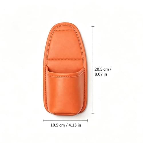 5 Pack Car Door Storage Pocket Leather Seat Side Organiser，Orange — view 6