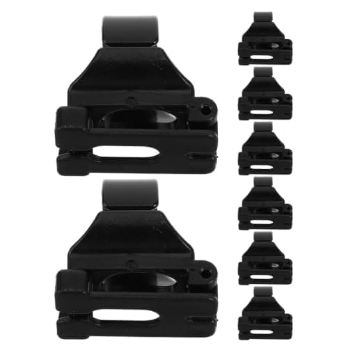 8pcs Black Snorkel Clip Quick Release Universal Holder for Diving Mask