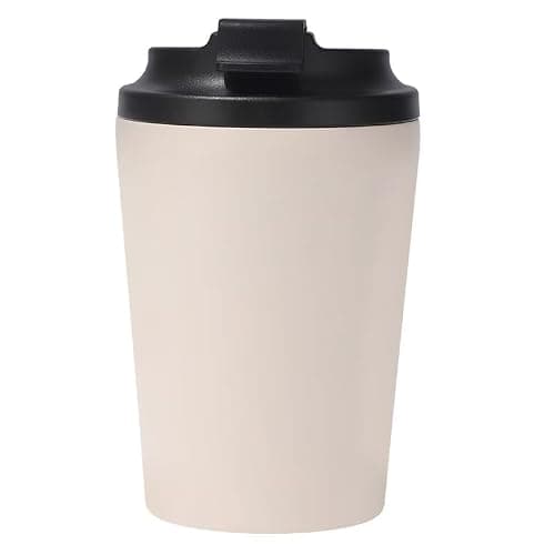 ZHIFENGYUAN Stainless Steel Insulated Coffee Cup with Spill Proof Lids,12oz(350ml),Unbreakable Durable,Reusable Drinking Cup,Gift for hot Cold iced, Travel Mug for Child Adults Outdoor(Milky White)