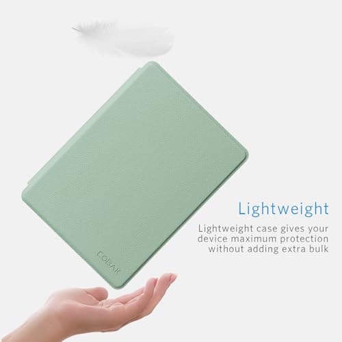 CoBak Wireless Charge Converter Case for 7" Kindle Paperwhite 12th Gen 2024 and Kindle Colorsoft, Qi-Enabled, Compatible with iPhone MagSafe/PopSockets Grip/Anker Wireless Charging Pads, Agave Green — view 6
