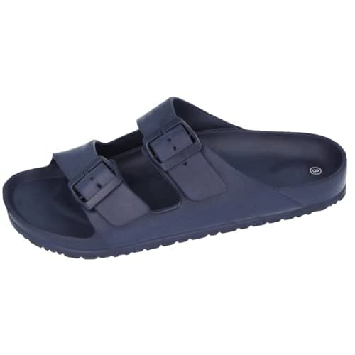 Yinka Shoes Mens Double Buckle EVA Sandals Navy UK 9