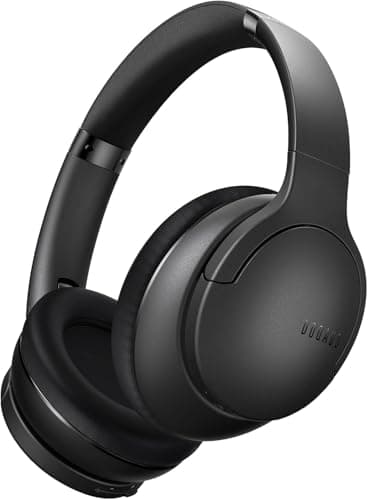 DOQAUS Bluetooth Headphones Over Ear, 90 Hours Playtime Headphones Wireless Bluetooth with 3 EQ Modes, HiFi Stereo Blue Tooth 5.3, Foldable Headphones for Travel/Office/Mobile Phone/PC Black