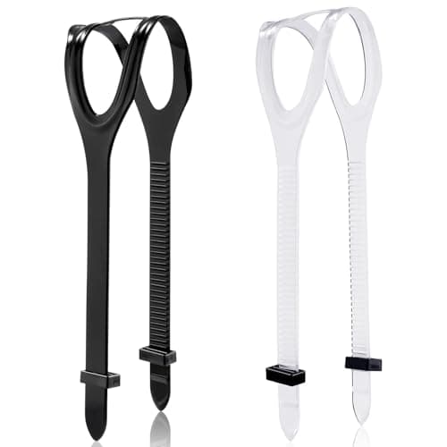 2Pack Silicone Diving Mask Straps, Black&Clear Replacement Mask Band
