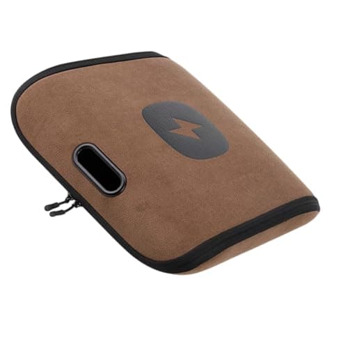 LWHZOFR Hard Shell Storage Case with Double Zippers, Brown — view 4