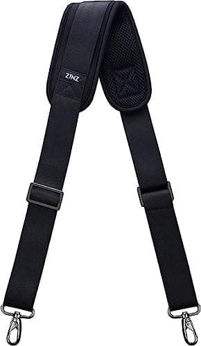 ZINZ 57" Adjustable Bag Straps Replacement with Thick Fixed Pad,Black