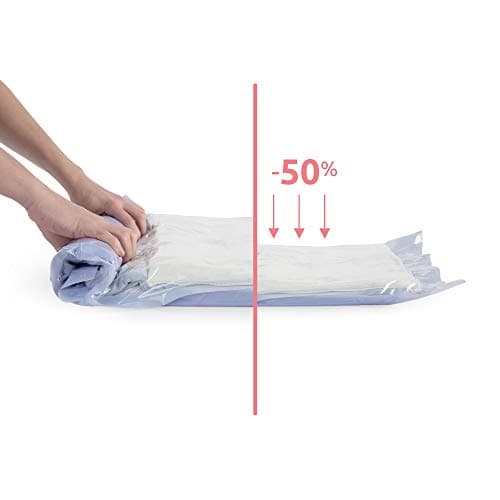Compactor Set of 2 Roll up M Vacuum Compression Bags - Size M, Violet, 45X85Cm - Space Saving Solution — view 3
