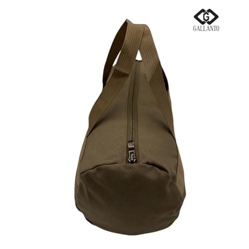 Premium Heavy Duty Canvas Tool Bag-Small Cylindrical Duffle Design for Essential Hand Tools-Durable Construction with Reinforcement-Wide Mouth for Easy Access (Light Brown) — view 3