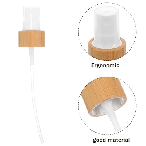 PACKOVE 4pcs Perfume Bottle Pump Heads, M20 Replacement Spray Caps, Leak-proof Plastic and Bamboo, Fine Mist Dispenser for Cosmetic Bottles, Travel Use — view 3
