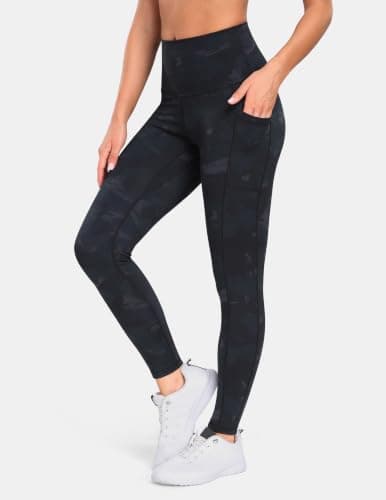 Colorfulkoala 7/8 Leggings with Pockets for Women 25" (L, Splinter Camo) — view 4